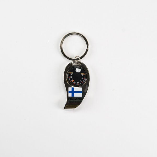 Keychain with thermometer