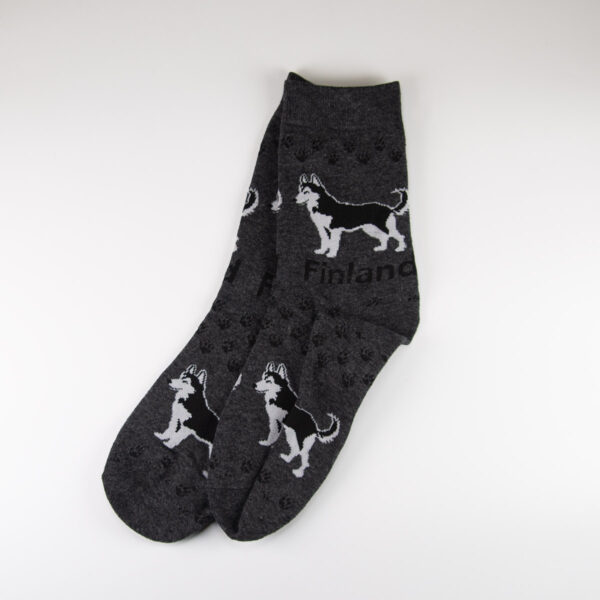 Finland socks, husky, grey, size 36-40