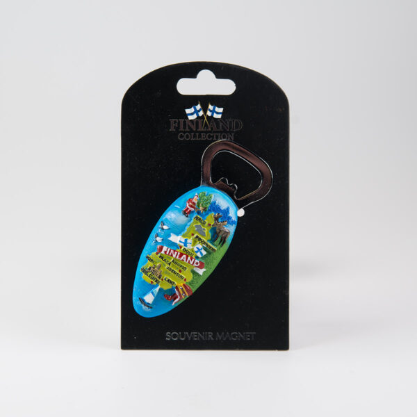 Magnet/bottle opener, map of Finland