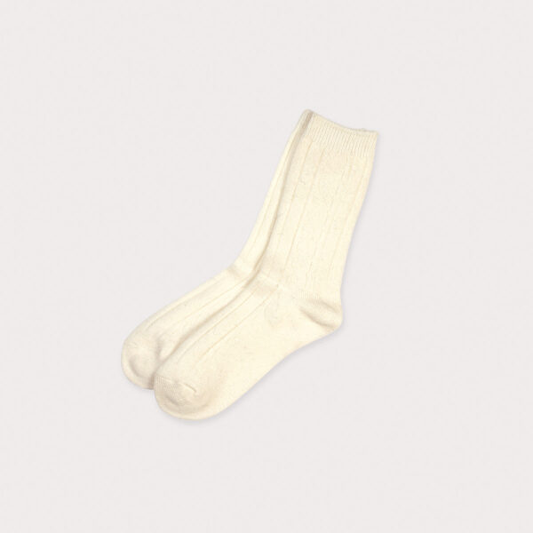 Angora woolly sock, white 41-46