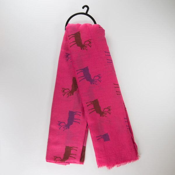 Reindeer scarf, red