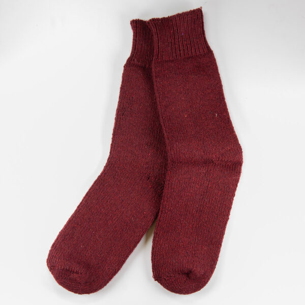 Woolly socks, burgundy red