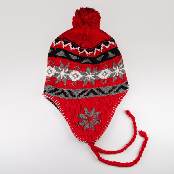 Knitted hat, red