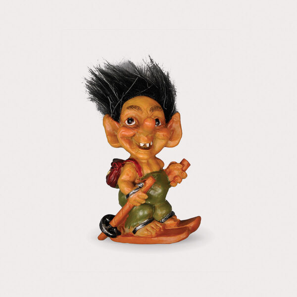 Magnet, troll on skis