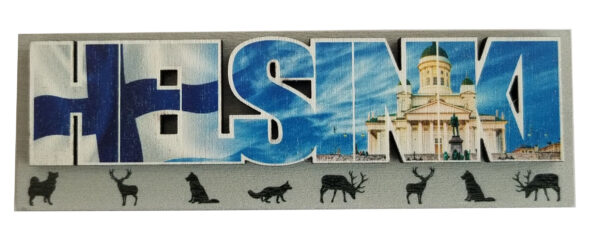 WOOD TEXT MAGNET - HELSINKI
