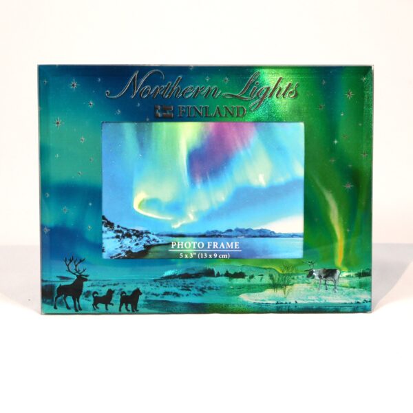 15 X 20CM GLASS PHOTO FRAME  NORTHERN LIGHTS