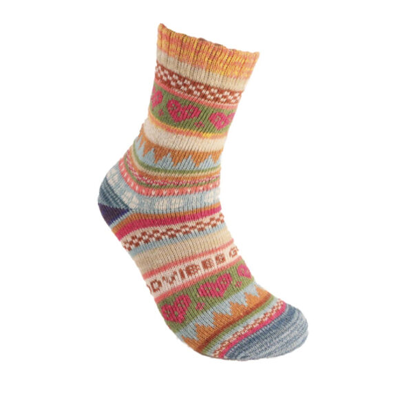 WOMEN 5COLOR ALPACA WOLL THERMO SOCKS, one size