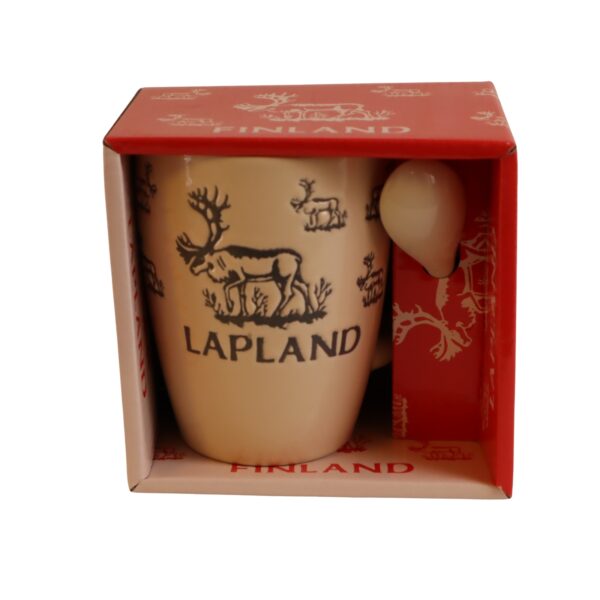 LAPLAND mug, with spoon, beige