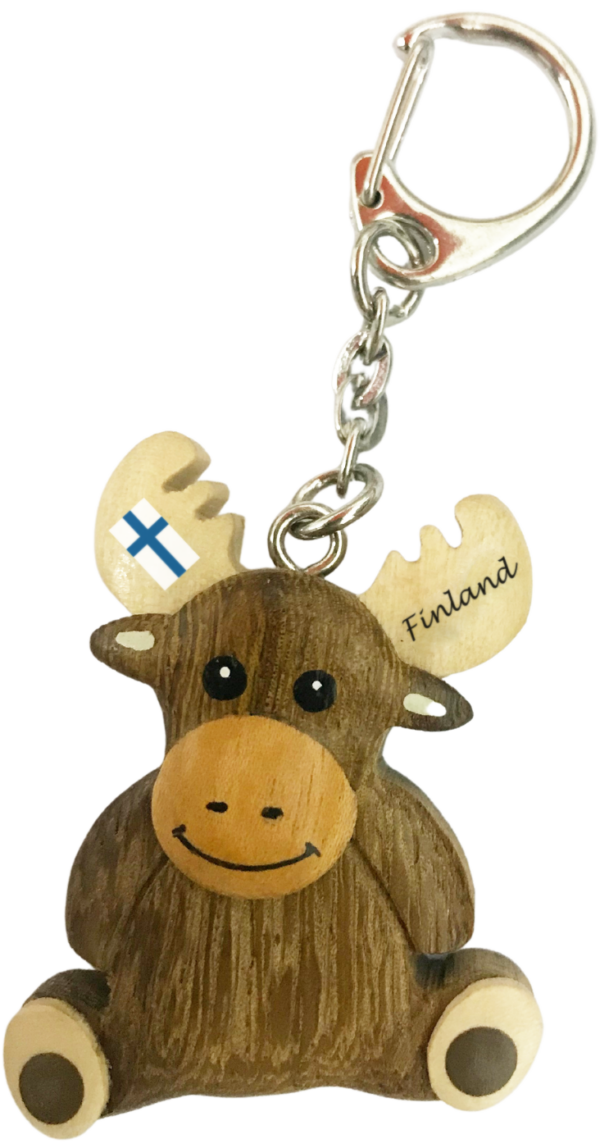KEY REGULAR MOOSE SITTING IN RBLS PNTG. W/ SNAP KE